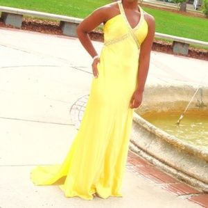 Yellow Long Prom Dress